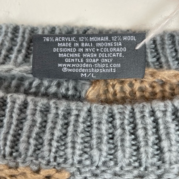 NWT Wooden Ships by Paola Buendia Oversized Boxy Soft Knit Colorblock Sweater - Picture 11 of 16